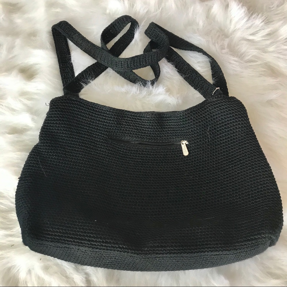 THE SAK Black Crocheted Purse